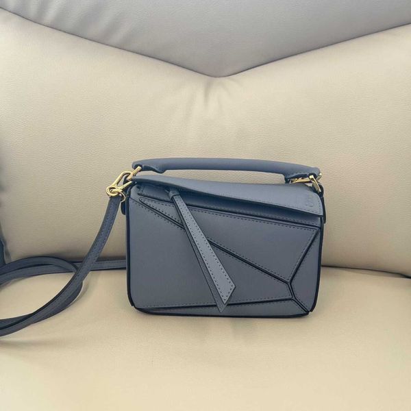 

cowhide women's bag puzzle mini colored handheld one shoulder crossbody geometric underarm high quality