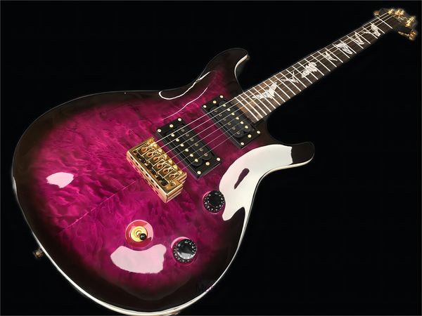 

prs electric guitar, mahogany body, maple quilted cane inserts fingerboard