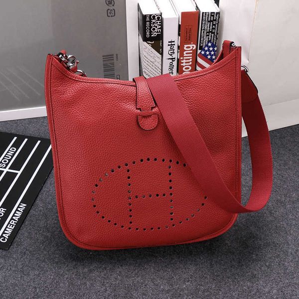 

designer h home bag evelynn bag 2023 women's new tote genuine leather vertical hollow evelyns casual crossbody 4djd