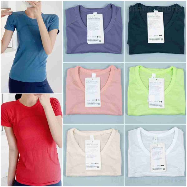 

girl short sleeve jogging t-shirts round neck sports tee shirt woman workout tight athletic swiftly tech bodybuilding tight swiftly tech, White;red
