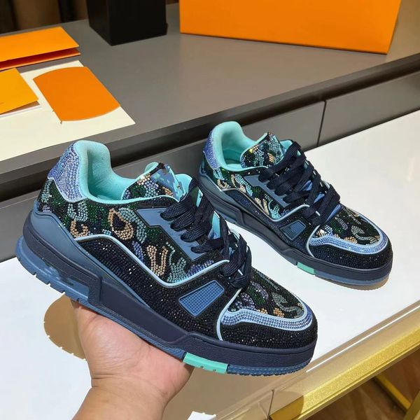 

2023 designer casual shoes yk trainer sneaker men vintage suede sneakers mens embossing classic platform trainers off shoe 35-46, Black