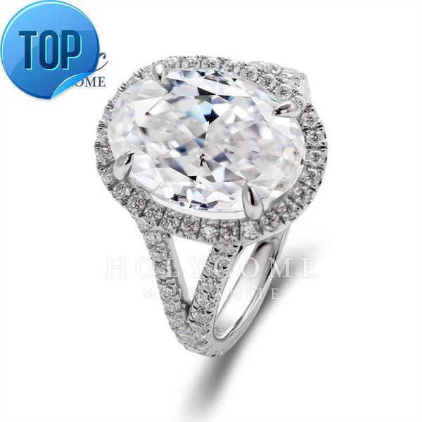 

holycome 14k solid gold oval engagement rings with trapezoid loose moissanite diamond gemstone moissanite ring moissanite chain, Silver