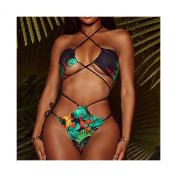 

pengxiang bikini swimsuit womens strap push up digital printing, White;black