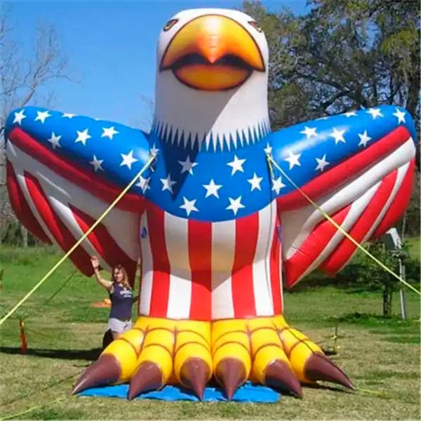 

outdoor giant inflatable eagle model hawk animal cartoon mascot balloon for advertising