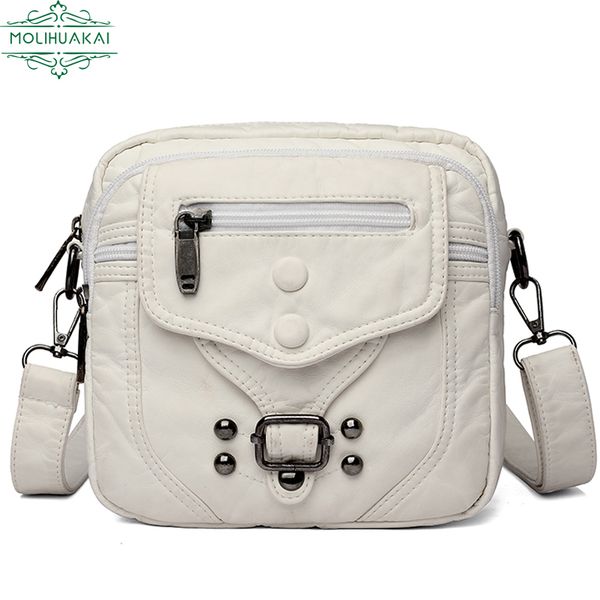 

leather shoulder handbag elegant girl crossbody small mobile phone sac ladies casual water wash bags bolsa feminina