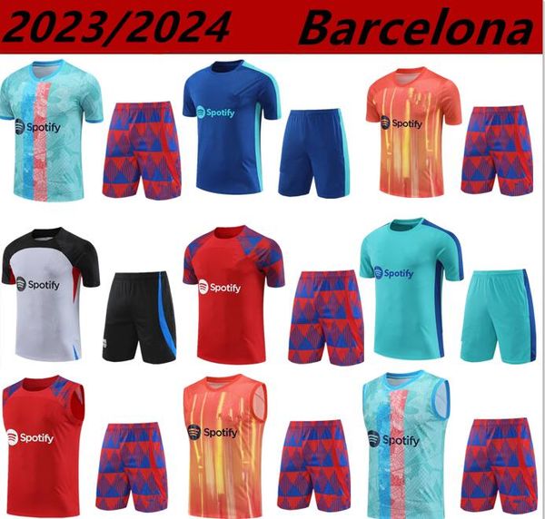 

22/23/24 barcelona soccer shirts jerseys ansu fati training wear football lewandowski tracksuit barcelona set ferran adama auba pedri gavi m, Black