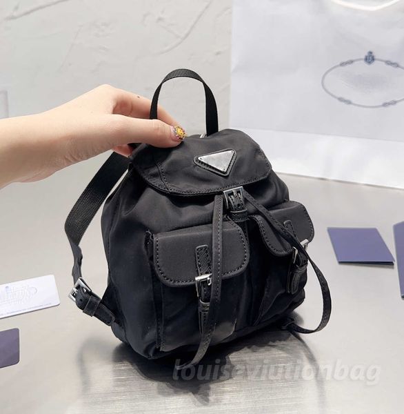 

mini luxury black backpacks school bags medium size nylon students bag outdoors travel shoulder bags backpack for man woman 748665
