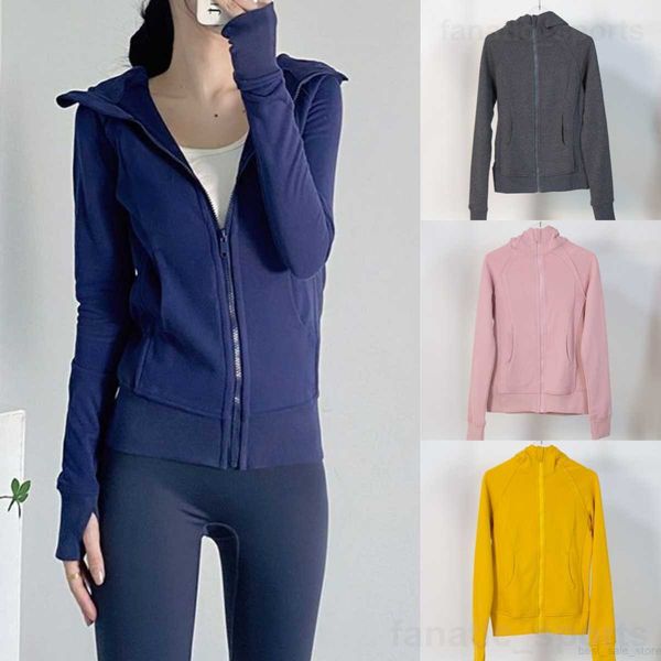 

define woman yoga jackets hooded solid zip up outdoor jacket hoodie training long sleeve thin athletic coat hoody stretch fitness clothes, White;red