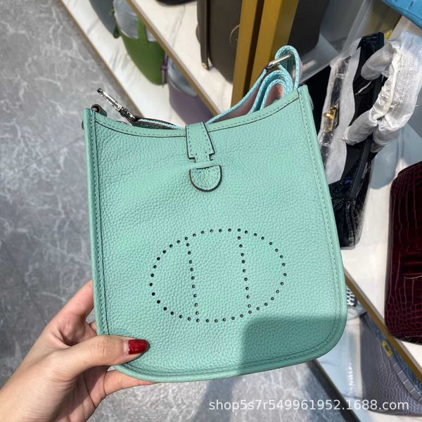 

designer h home bag evelynn the first layer of cowhide leather mobile phone letter hollow-out evelyns lychee pattern for women's cross