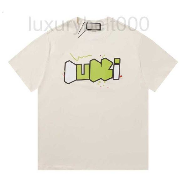 

men's t-shirts designer 23ss summer new green letter fashion casual versatile loose and women's short sleeve t-shirt 373u, White;black