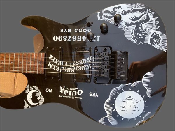 

electric guitar, custom shop, kh-2, psychic kirk, hammett, cynthia, white, quality