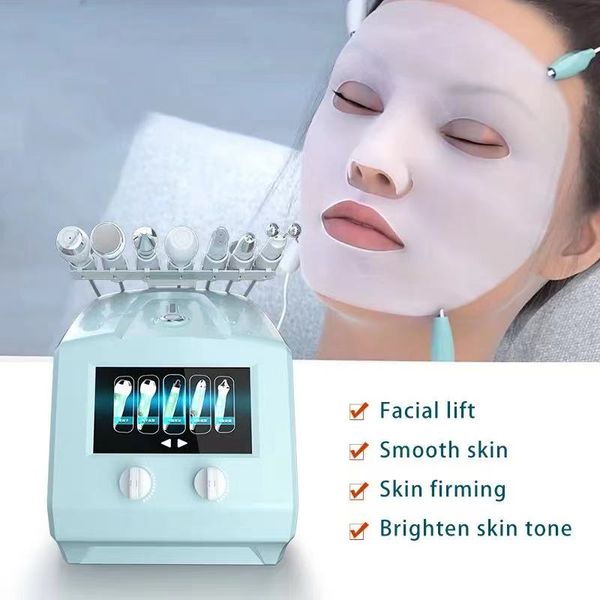 

8 in 1 ultrasonic dermabrasion hydrafacial facial beauty machine water oxygen plasma device skin cleaning for beauty salon spa, Black;white