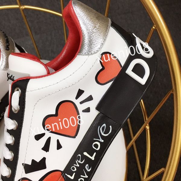 

2023mens classics brand casual shoes leather lace-up sneaker running trainers letters shoes flat printed sneakers, Red;white
