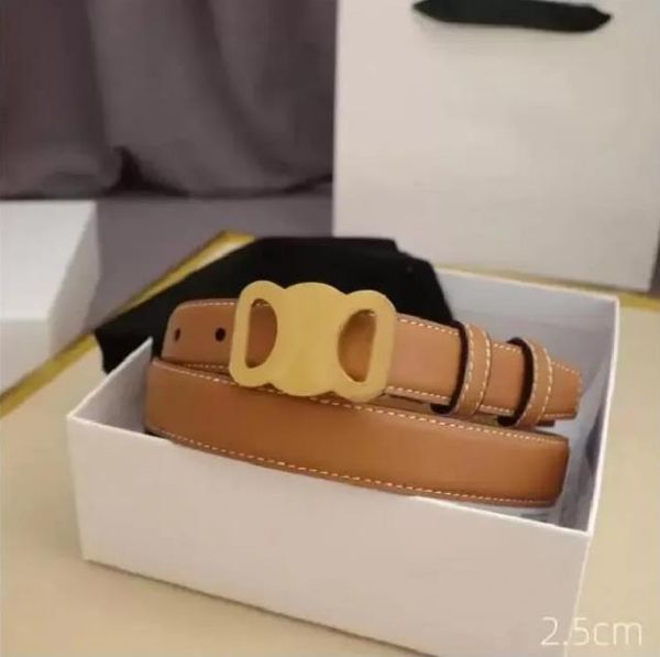 

610s fashion smooth buckle belt retro design thin waist belts for men womens width 2.5cm genuine cowhide 4 color fdaaqaeaea, Black;brown
