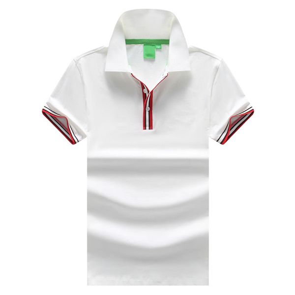 

2023 designer polos fashion class business dress polo boss logo embroidered collar details short sleeve polo shirt men's multi color t-, White;black