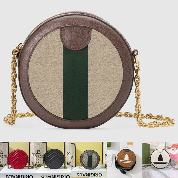

luxury quality classic fashion woman designer crossbody bag mini circular shape chain shoulder bag wallet