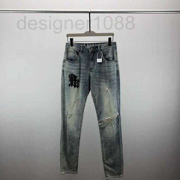 

designer new designer mens jeans skinny pants casual luxury men fashion distressed ripped slim motorcycle moto biker denim hip hop pantsq16, Blue