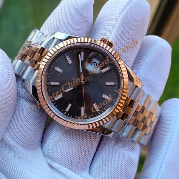 

16 style 36mm super factory watches of men's watch tone rose gold 904l stainless steel strap automatic cal.3235 movement date luminous, Slivery;black