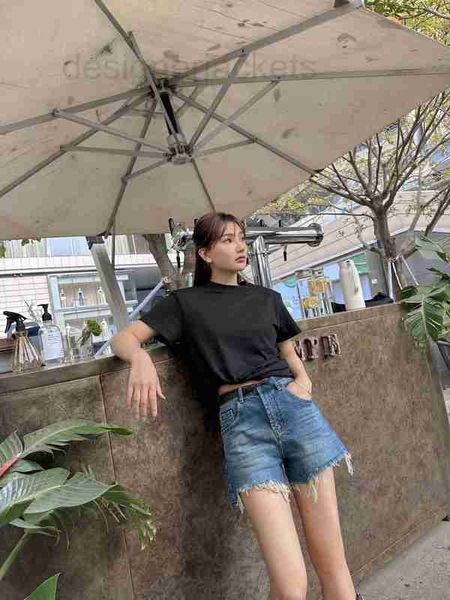 

women's shorts designer high-end 23 new lazy casual pants with raw hem design high waisted a-line lnbr, White;black