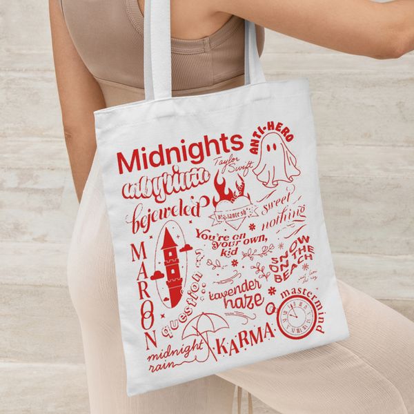 

bags fashion bags totes no.16 midnights pattern canvas tote bag taylor swift simple shoulder bag for school versatile shopping bag