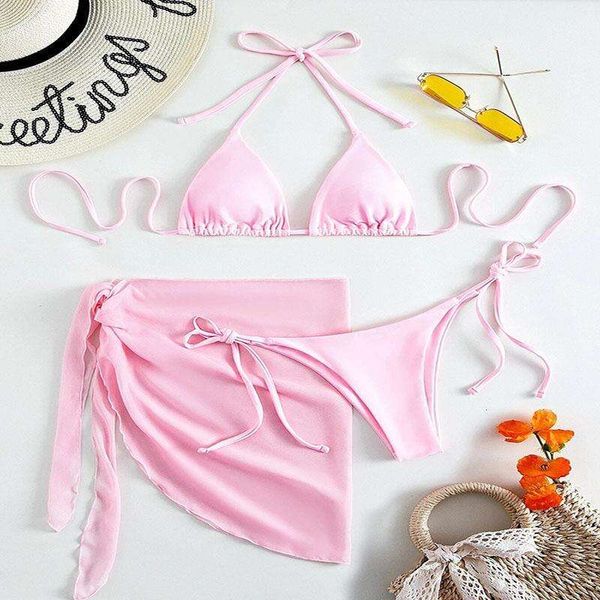 

swimsuit three piece mesh swimwear womens set, White;black