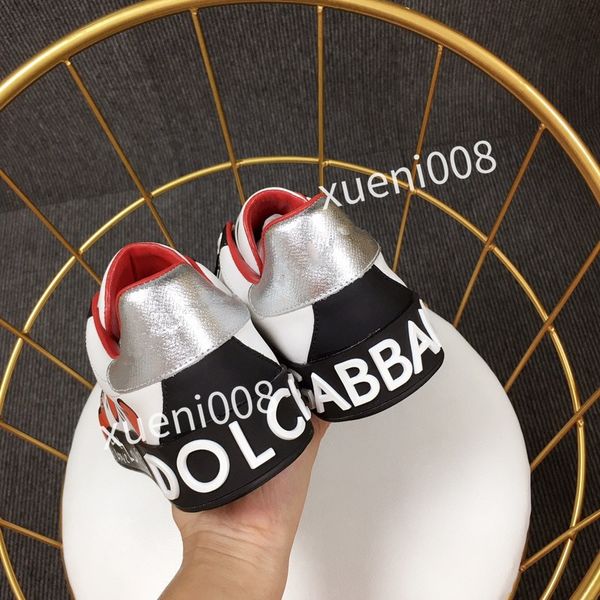 

mens classics brand casual shoes leather lace-up sneaker running trainers letters shoes flat printed sneakers2023, Red;white
