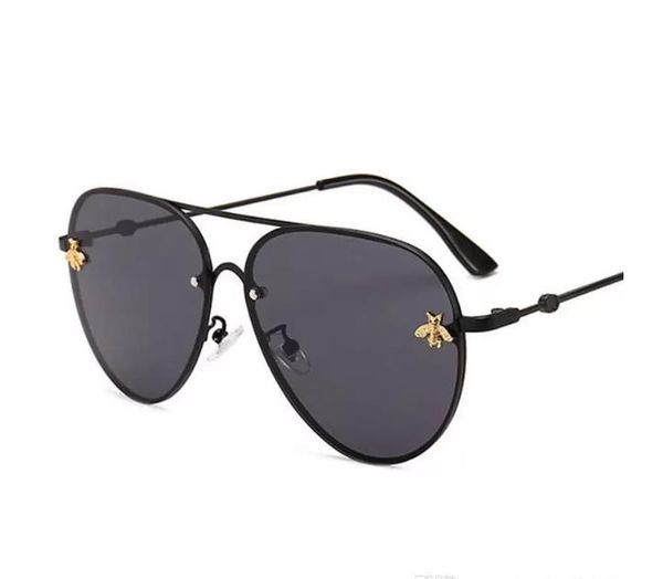 

2023 brand design sunglasses women men designer good quality fashion metal oversized sun glasses vintage female male uv400 06, White;black