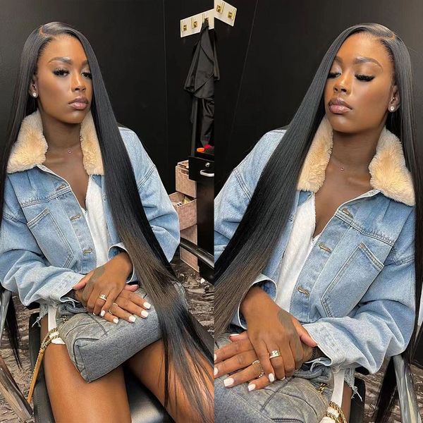 

13x4 transparent lace frontal wig straight lace front human hair wigs for women pre plucked brazilian 5x5 lace closure wig, Black;brown