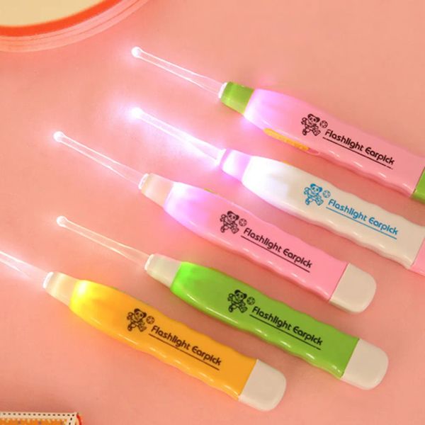 

led light ears cleaner earpick remove ear wax baby child earss spoon curette cleaning care