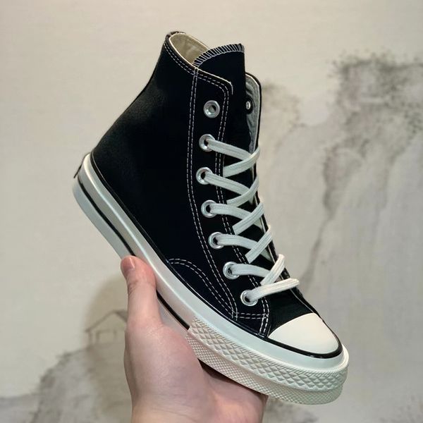

designer chucks canvas boots for men women taylor star 70 sneakers plate-forme casual taylors mens trainers 1970 platform trainer womens sho, Black