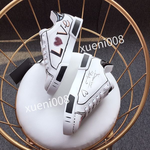 

new women mens classics brand casual shoes leather lace-up sneaker running trainers letters shoes flat printed sneakers2023, Red;white