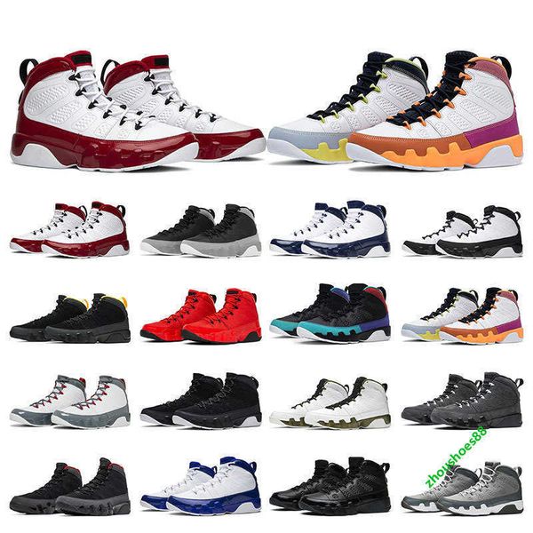 

men basketball shoes 9s jumpman 9 mens sneakers outdoor sports trainers chile red particle grey bred statue size 7-13