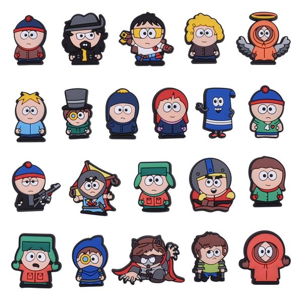 

anime charms wholesale childhood memories south park hero funny gift cartoon charms shoe accessories pvc decoration buckle soft rubber clog, Blue