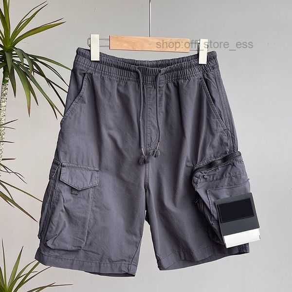 

men's shorts mens designer pockets work five-piece pants stones island womens summer sweat multi-function thigh short casual loose high, White;black