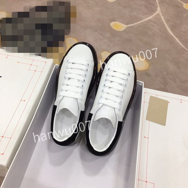 

new women mens designer shoes lace sneakers casual womens shoe sports breathable flexible soft comfortable real leather woman, Black