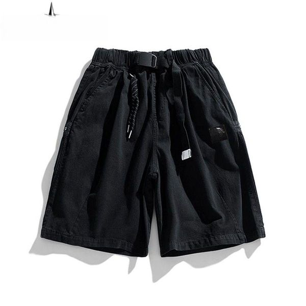 

men's shorts designer stone 23ss new european and american streetwear casual shorts washed cotton ins pocket work pants five-point pant, White;black