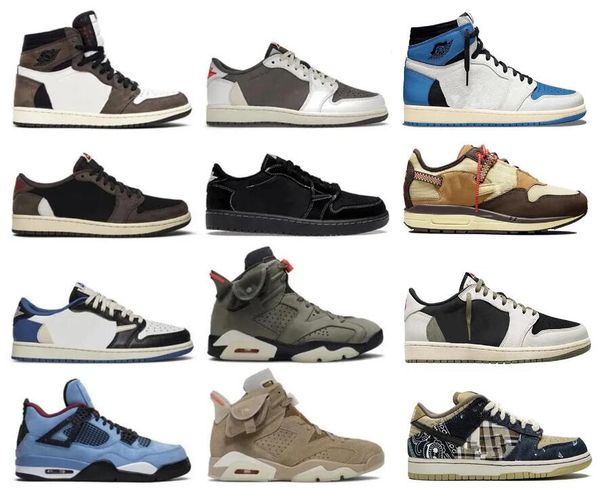 

2023 travis authentic 1 high military blue outdoor shoes low og fragment black phantom reverse mocha olive cactus jack men women sports snea