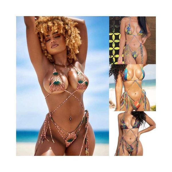 

bikini digital printed lace up swimsuit womens fission wholesale, White;black