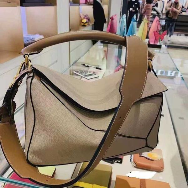 

women's bag geometric bag mini spliced soft leather diagonal straddle handbag