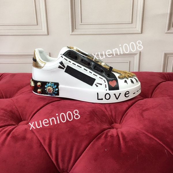 

new women classics brand casual shoes leather lace-up sneaker running trainers letters shoes flat printed sneakers2023, Red;white