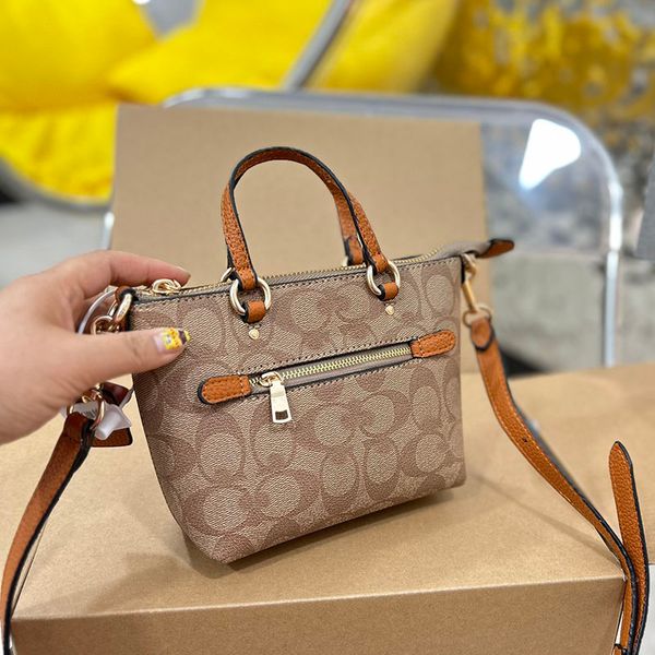 

designer handle shopping bags totes bag mini coac dumpling women leather shoulder wallet handbags with belt strap composite crossbody multic