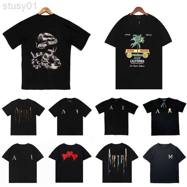 

mens t-shirts am designer t shirt rattlesnake printing classic printing womens cotton tees european size s/m//xl, White;black