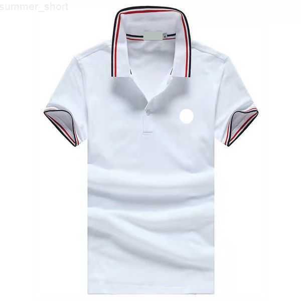 

designer t shirts for men basic business polos t shirt fashion france brand men's t-shirts embroidered armbands letter badges polo shir, White;black