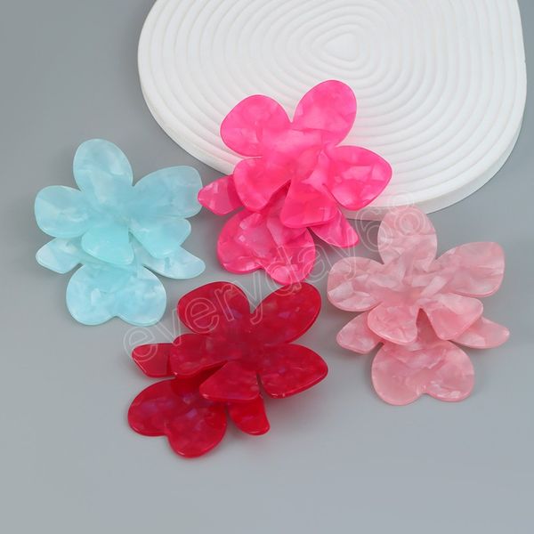 

fashion metal resin sheet geometric earrings for women's exaggerated and minimalist dangle earings banquet jewelry accessories, Silver