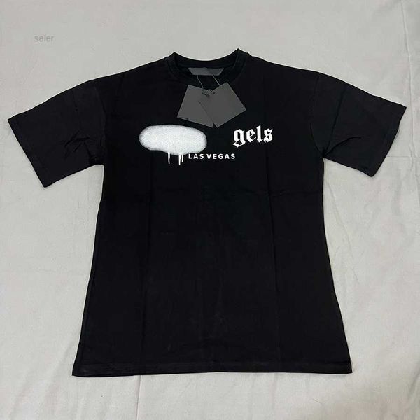 

of t-shirt t shirt clothing spray letter short sleeve spring summer tide men and tee new2022 6cv0, White;black