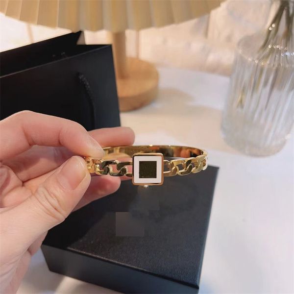 

fashion designer new engraved bangle style bracelets women bangle luxury designer jewelry crystal 18k gold plated 925 silver plated stainles, Black