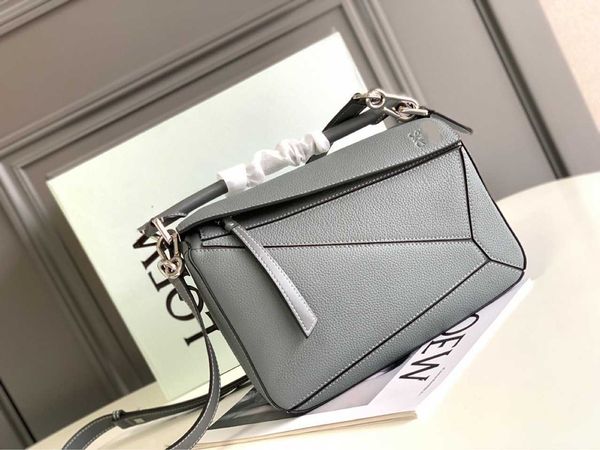 

women's cowhide small handheld one shoulder crossbody bag spliced geometry high quality