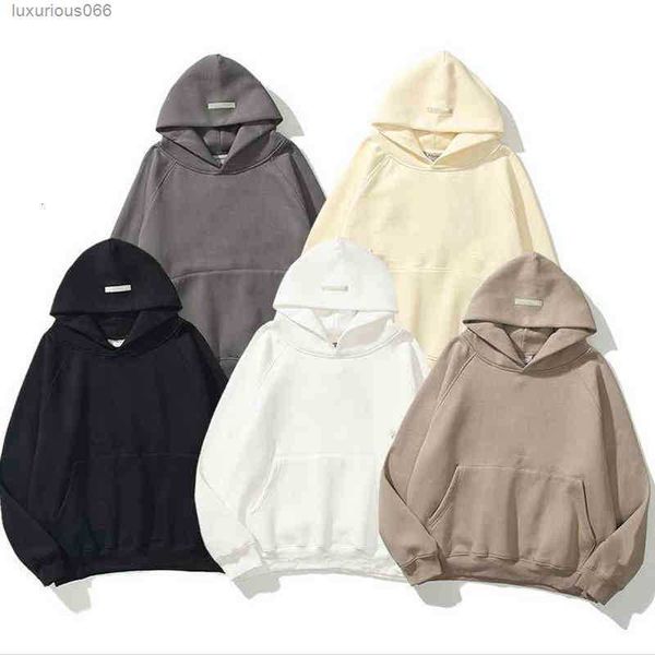 

ess warm hooded hoodies designer mens womens fashion streetwear pullover sweatshirts loose lovers clothing, Black
