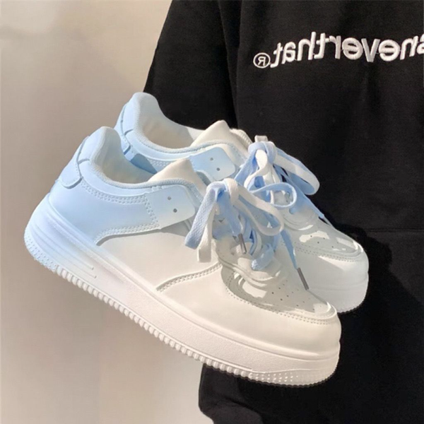 

womens sports shoes fashion womens shoes autumn trend gradual change casual sports shoes new comfortable white platform shoes, Black