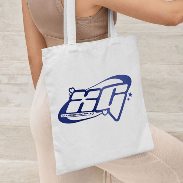 

bags fashion bags totes xg xgalx y2k inspired tote bag kpop jpop merch girl group aesthetic